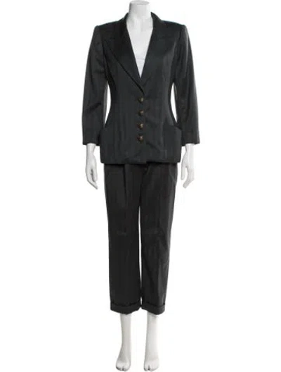 Pre-owned Ungaro Paris Vintage 1990's Pantsuit In Gray