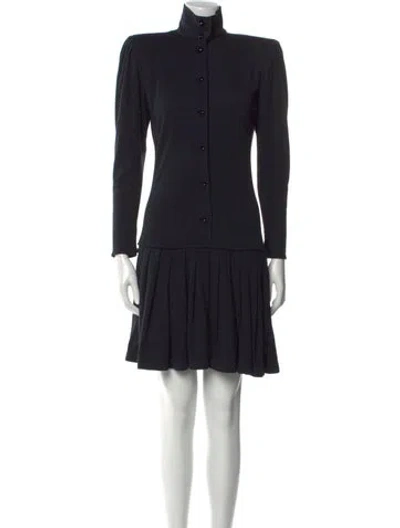 Pre-owned Ungaro Paris Vintage Knee-length Dress In Black