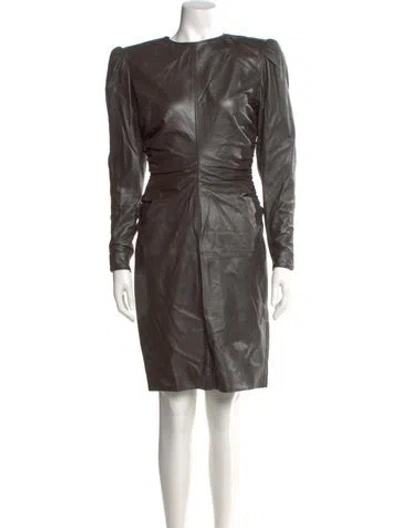 Pre-owned Ungaro Paris Vintage Knee-length Dress In Brown