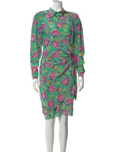 Pre-owned Ungaro Paris Vintage Knee-length Dress In Green
