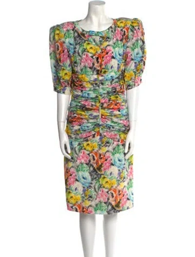 Pre-owned Ungaro Paris Vintage Knee-length Dress In Multi