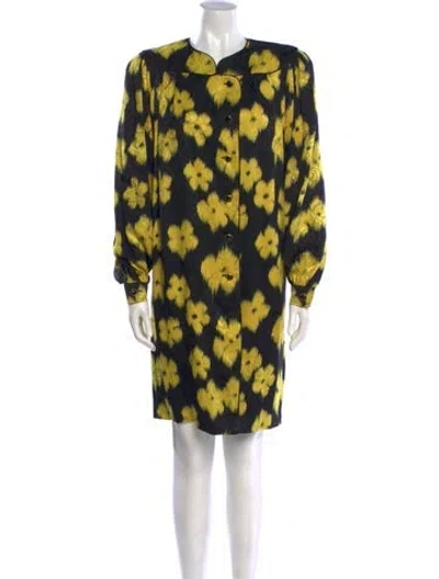 Pre-owned Ungaro Paris Vintage Knee-length Dress In Multi