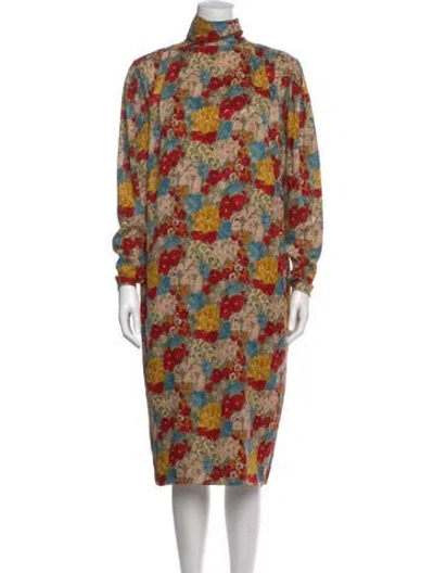 Pre-owned Ungaro Paris Vintage Knee-length Dress In Red