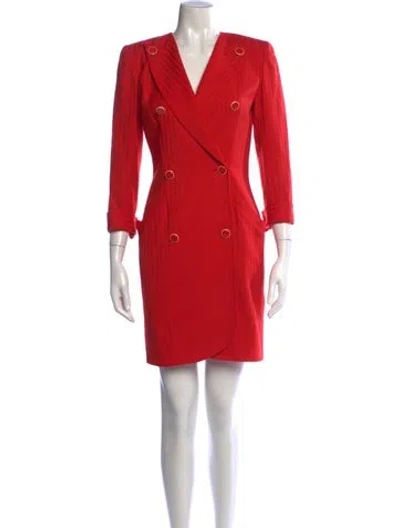 Pre-owned Ungaro Paris Vintage Knee-length Dress In Red