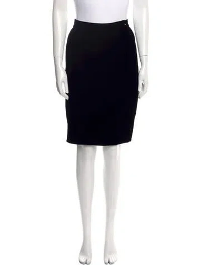 Pre-owned Ungaro Paris Vintage Knee-length Skirt In Black