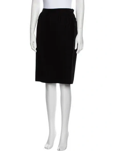 Pre-owned Ungaro Paris Vintage Knee-length Skirt In Black