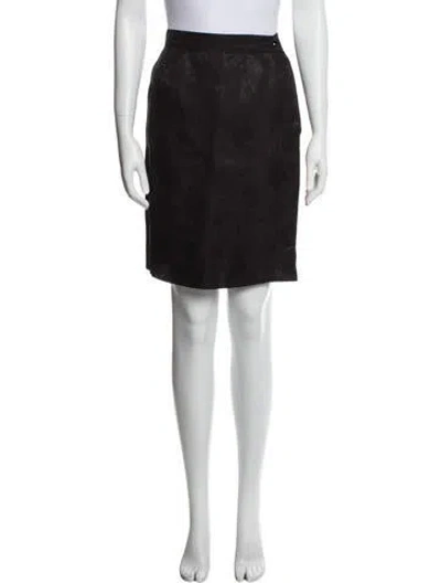 Pre-owned Ungaro Paris Vintage Knee-length Skirt In Black