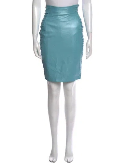 Pre-owned Ungaro Paris Vintage Knee-length Skirt In Blue