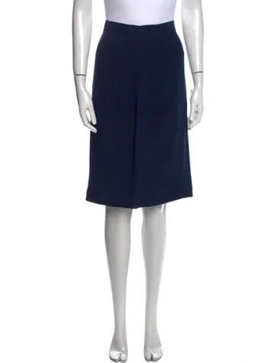 Pre-owned Ungaro Paris Vintage Knee-length Skirt In Blue