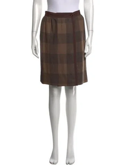 Pre-owned Ungaro Paris Vintage Knee-length Skirt In Brown