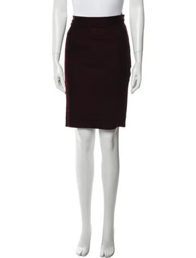 Pre-owned Ungaro Paris Vintage Knee-length Skirt In Burgundy