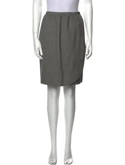 Pre-owned Ungaro Paris Vintage Knee-length Skirt In Gray