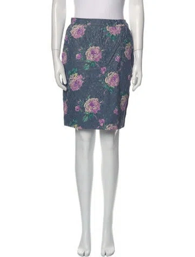 Pre-owned Ungaro Paris Vintage Knee-length Skirt In Gray