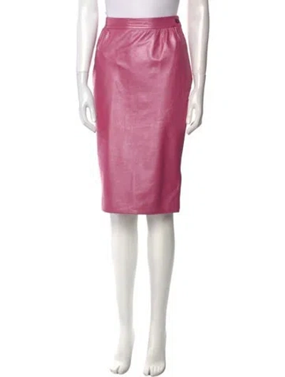 Pre-owned Ungaro Paris Vintage Knee-length Skirt In Pink