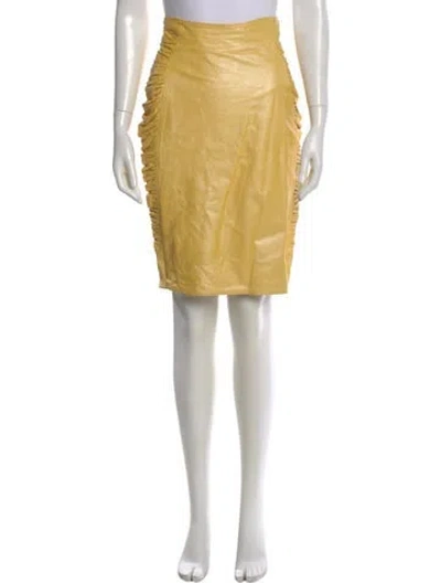 Pre-owned Ungaro Paris Vintage Knee-length Skirt In Yellow