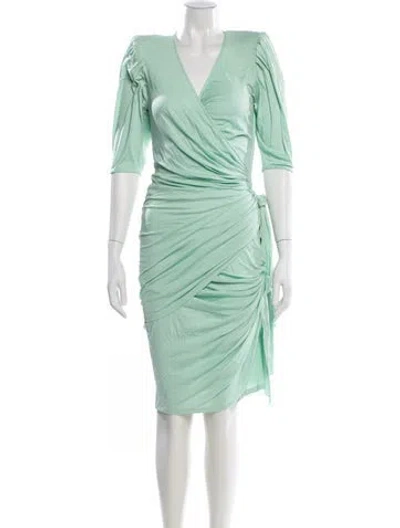 Pre-owned Ungaro Paris Vintage Midi Length Dress In Green