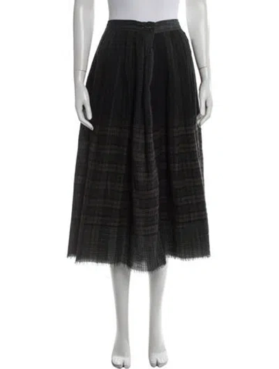 Pre-owned Ungaro Paris Vintage Midi Length Skirt In Gray