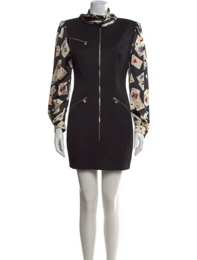 Pre-owned Ungaro Paris Vintage Mini Dress In Black