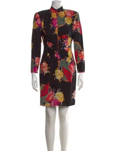 Pre-owned Ungaro Paris Vintage Mini Dress In Black