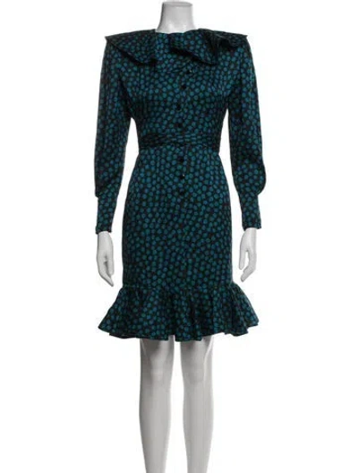 Pre-owned Ungaro Paris Vintage Mini Dress In Blue