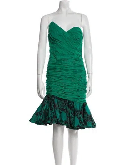 Pre-owned Ungaro Paris Vintage Mini Dress In Green