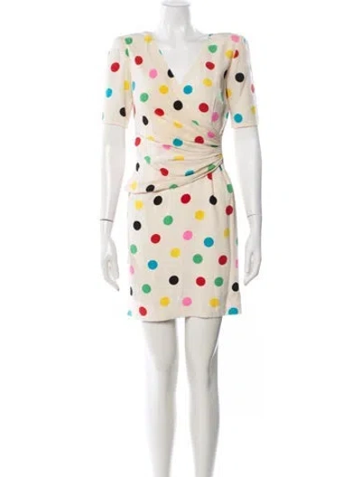Pre-owned Ungaro Paris Vintage Mini Dress In Neutral