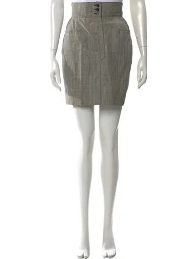 Pre-owned Ungaro Paris Vintage Mini Skirt In Gray