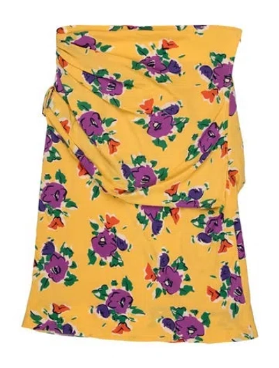 Pre-owned Ungaro Paris Vintage Mini Skirt In Yellow