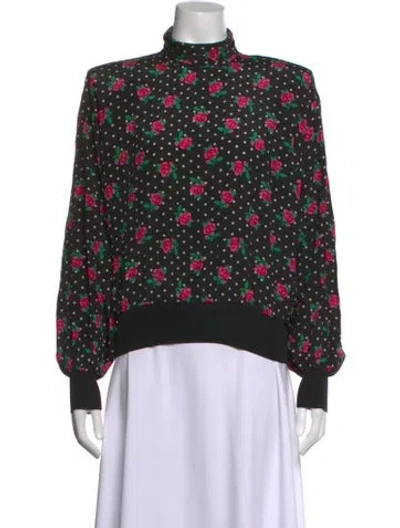Pre-owned Ungaro Paris Vintage Silk Top In Black