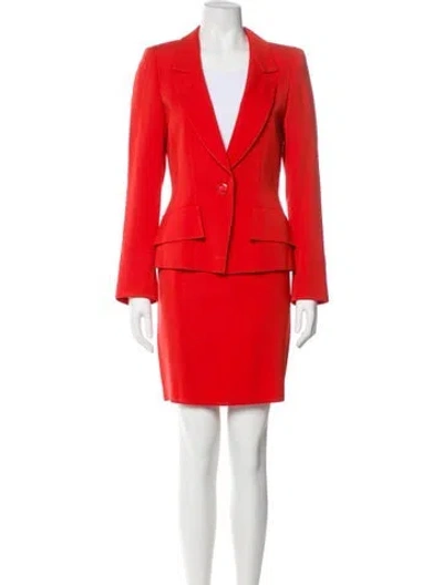 Pre-owned Ungaro Paris Vintage Skirt Suit In Orange