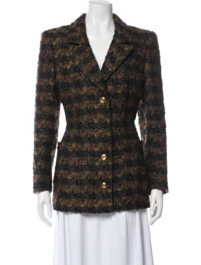 Pre-owned Ungaro Paris Vintage Tweed Blazer In Multi