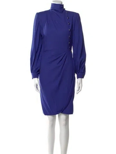 Pre-owned Ungaro Paris Wool Knee-length Dress In Blue
