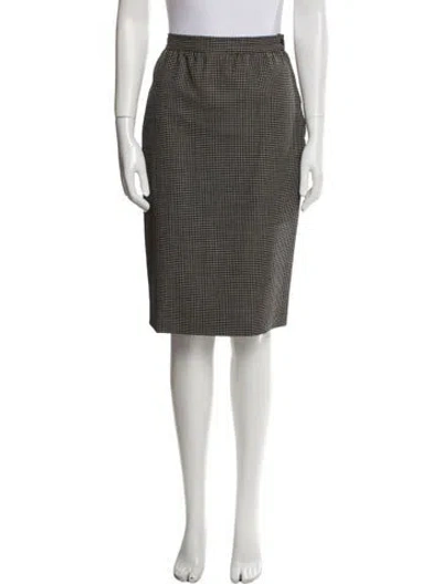 Pre-owned Ungaro Paris Wool Knee-length Skirt In Black