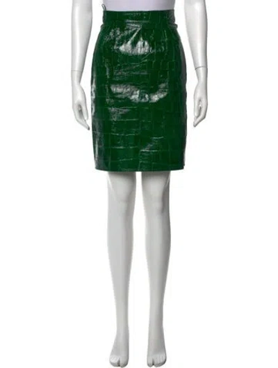 Pre-owned Ungaro Paris Wool Knee-length Skirt In Green