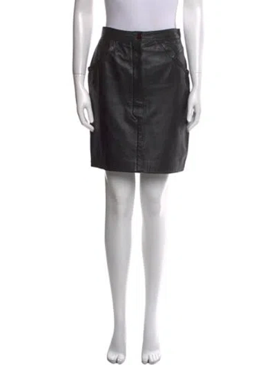 Pre-owned Ungaro Paris Wool Mini Skirt In Black