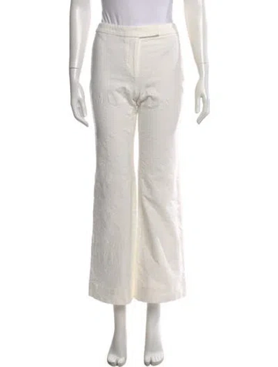 Pre-owned Ungaro Patterned Wide Leg Pants In White