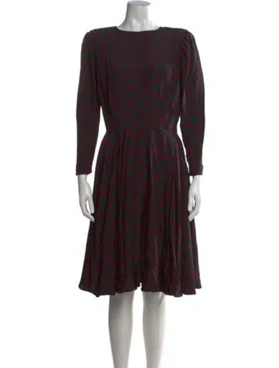Pre-owned Ungaro Printed Knee-length Dress In Black