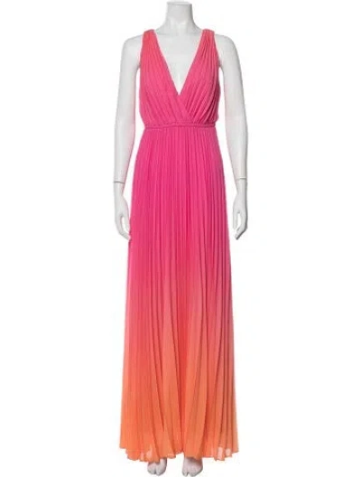 Pre-owned Ungaro Printed Long Dress W/ Tags In Pink