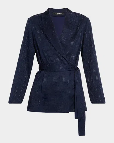 Ungaro Rhinestone Wrap-front Jacket
