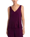 Ungaro Rosie Silk Blend Embellished Top In Purple