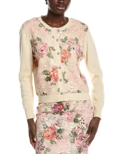 Ungaro Shani Printed Wool-blend Sweater In Beige