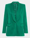 Ungaro Sia Single-button Shawl Collar Blazer In Jade