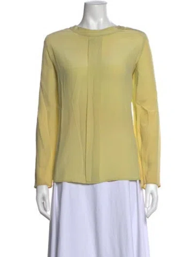 Pre-owned Ungaro Silk Crew Neck Blouse In Multi