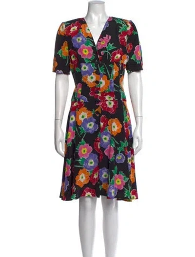 Pre-owned Ungaro Silk Knee-length Dress In Multi