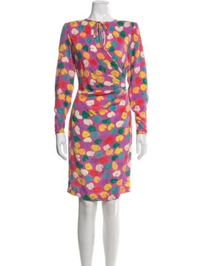 Pre-owned Ungaro Silk Knee-length Dress In Pink