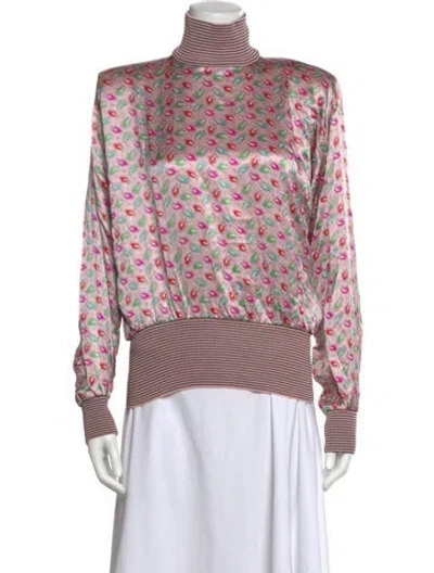 Pre-owned Ungaro Silk Printed Top In Pink
