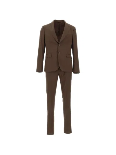 Ungaro Single-breasted Two-piece Suit In Brown