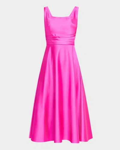 Ungaro Sleeveless A-line Midi Dress In Flamingo
