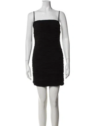 Pre-owned Ungaro Square Neckline Mini Dress W/ Tags In Black