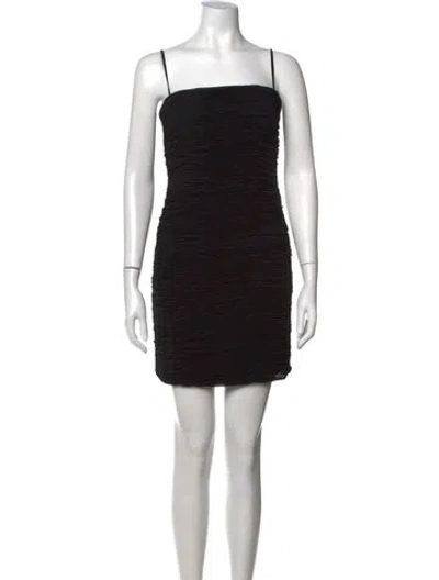 Pre-owned Ungaro Square Neckline Mini Dress W/ Tags In Black